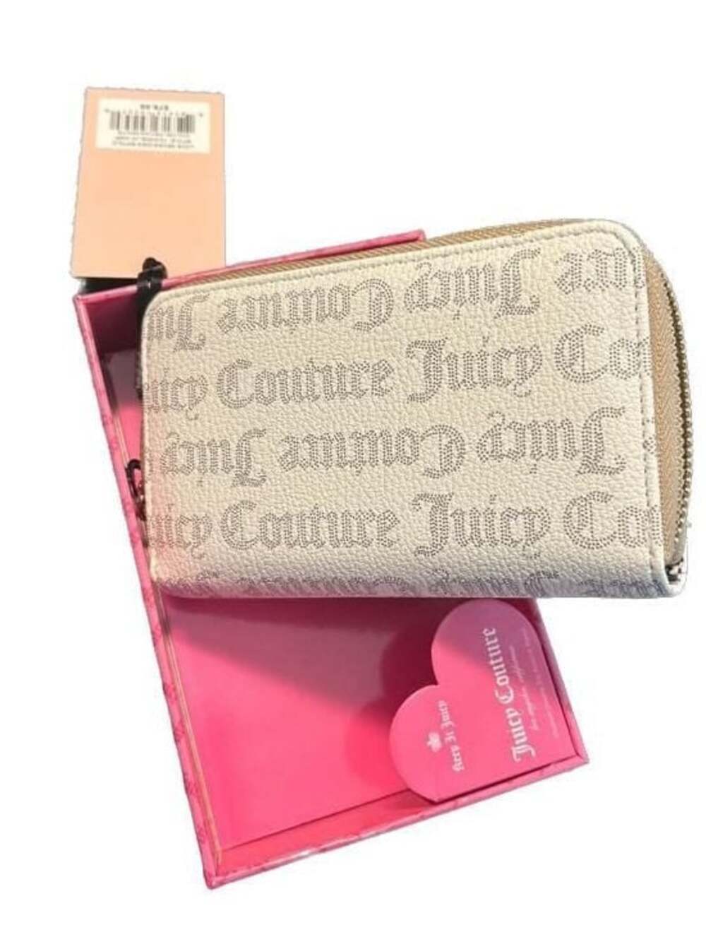Juicy Couture Love Never Dies Bifold Wallet in Pecan/White with Logo Heart - Picture 5 of 6